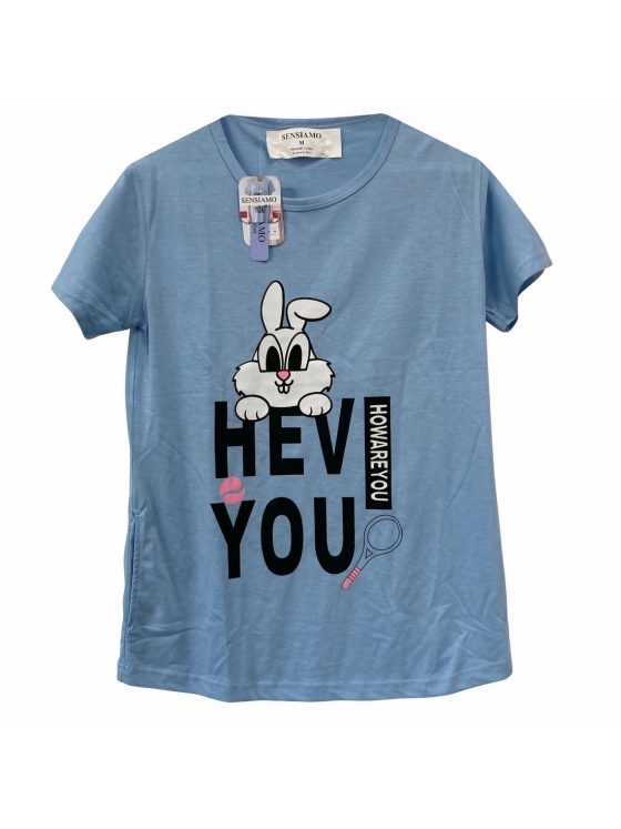 Image 1 of SENSIAMO Sleep shirts Soft Blue Cotton Blend