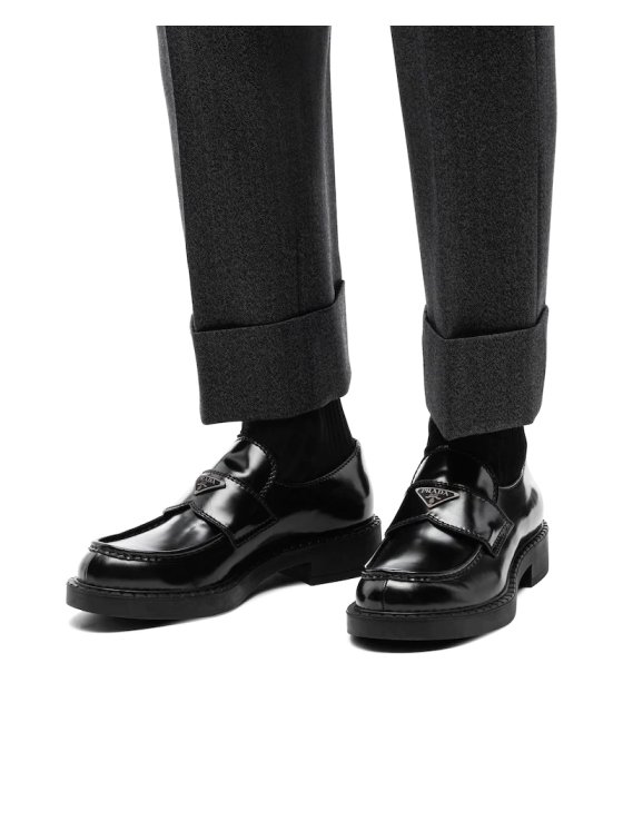 Image 4 of Prada Chocolate Brushed Loafers