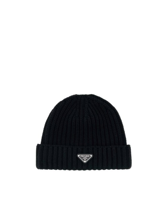 Image 1 of Prada Logo Patch Beanie