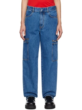 Givenchy Loose fit cargo pants in marble denim - SENSER