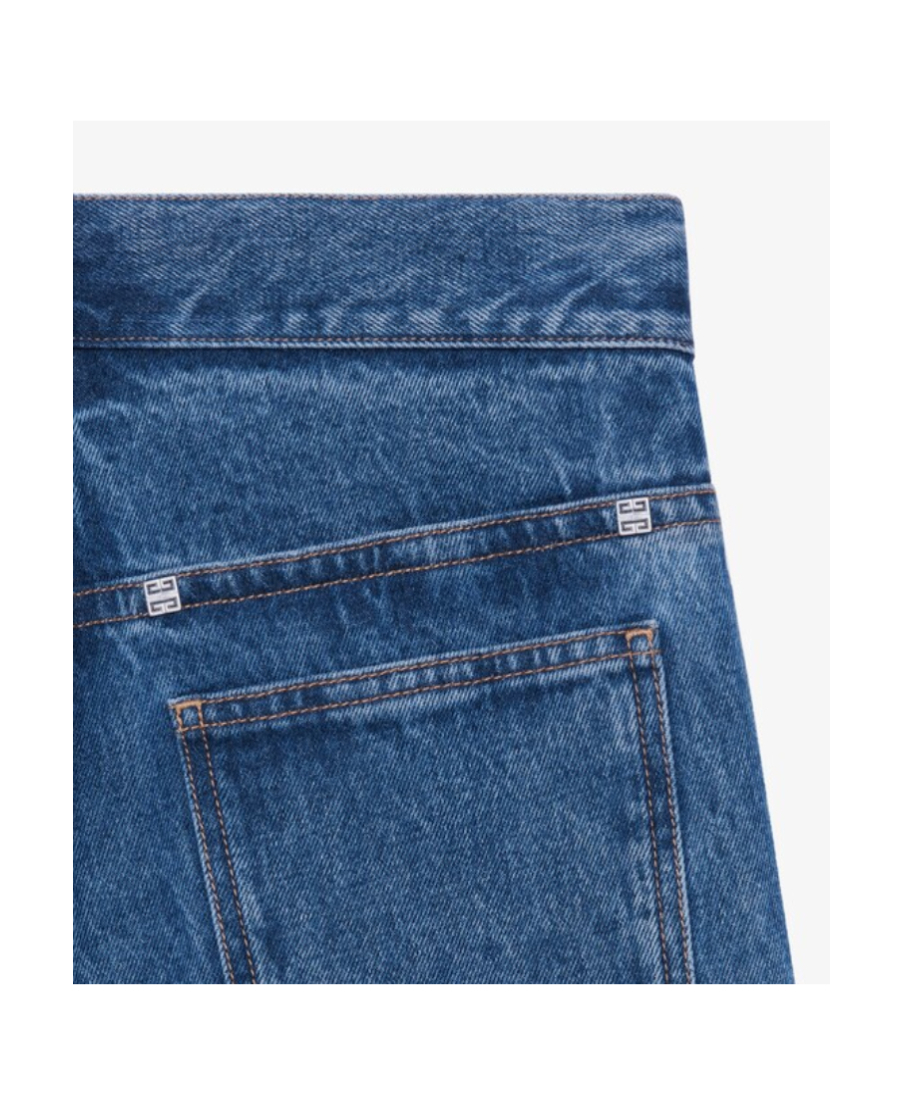 GIVENCHY CARGOBOOT デニムジーンズ Givenchy Loose fit cargo pants in marble denim - SENSER