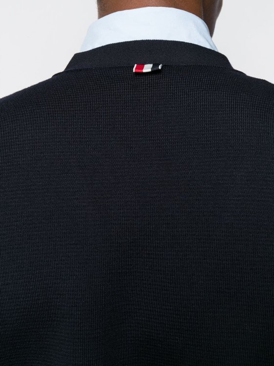 Image 7 of Thom Browne 4-Bar Striped Straight Hem Cardigan