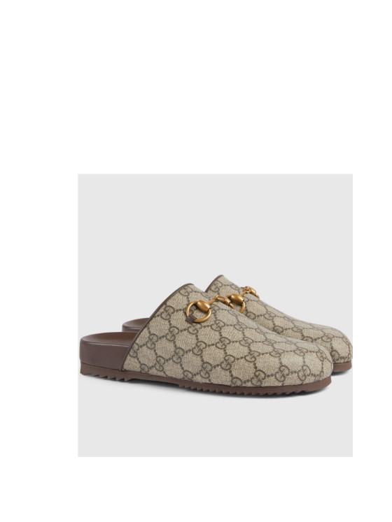 Image 2 of Gucci Monogrammed Gancini Plaque Slides