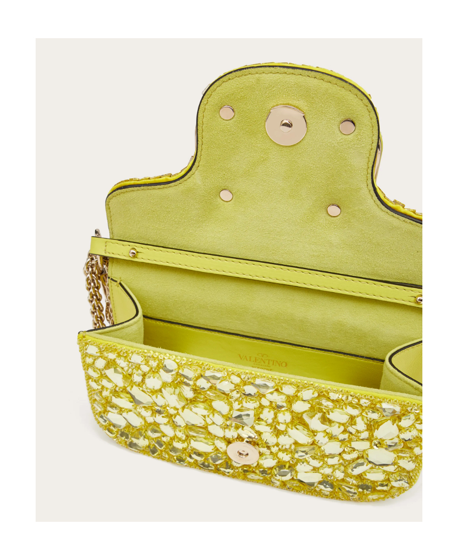 Valentino Locò Embellished Foldover Top Small Shoulder Bag - SENSER