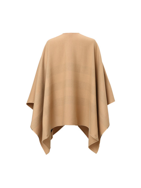 Image 3 of Burberry Reversible Check Merino Wool Poncho