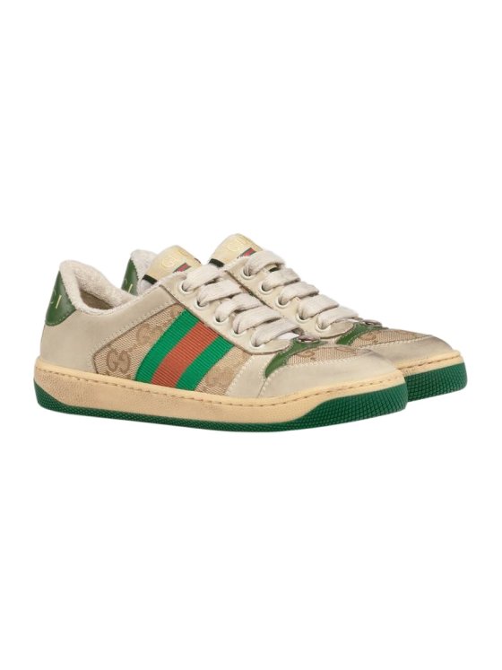 Image 2 of Gucci Kids Screener Lace-Up Sneakers
