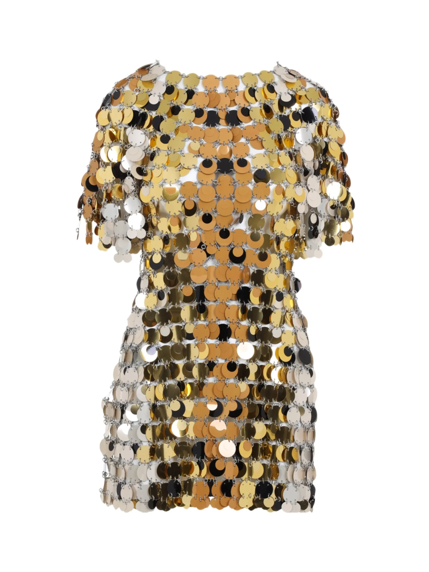 paco rabanne glitter dress Plus-Size Short Sequin Party Dress with Long Sleeves– PromGirl