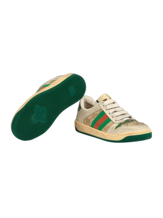 Image 3 of Gucci Kids Screener Lace-Up Sneakers