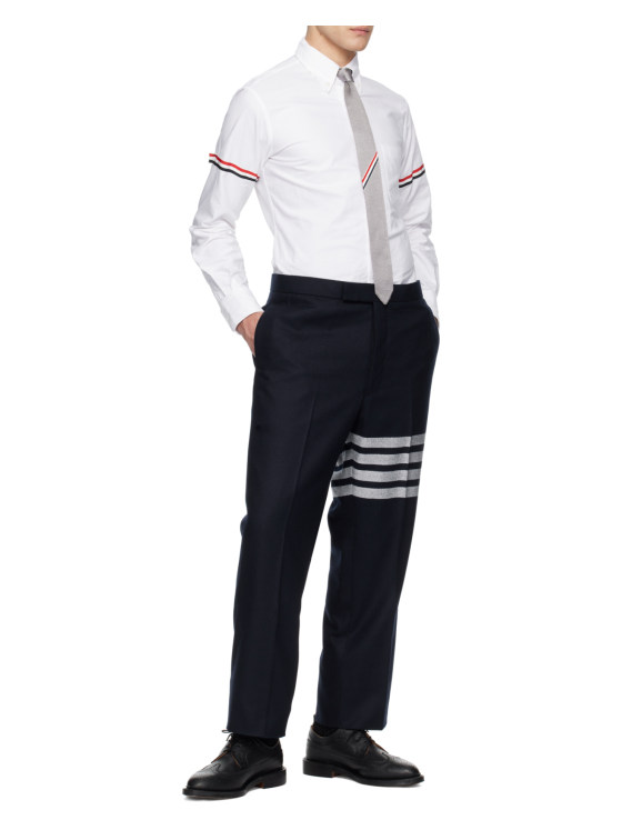 Image 6 of Thom Browne Stripe Detailed Long-Sleeved Shirt