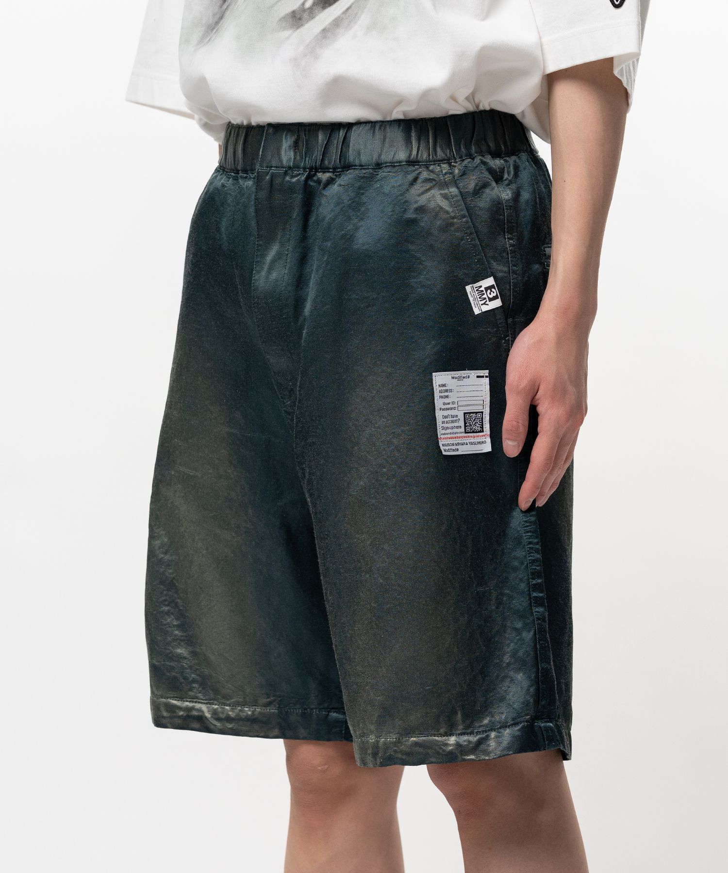 交渉OK ミハラヤスヒロ Sun Faded Like Satin Shorts Maison Mihara Yasuhiro Sun Faded Like Satin Shorts - SENSER