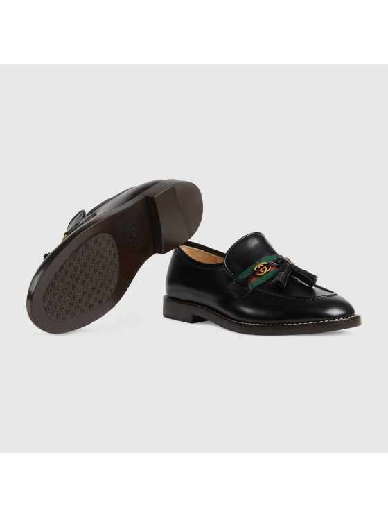 Image 3 of Gucci Kids Round Toe Slip-On Loafers