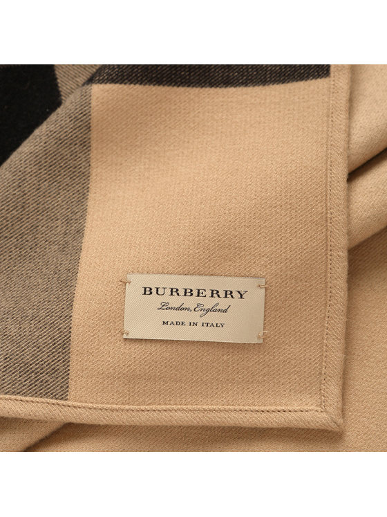Image 4 of Burberry Reversible Check Merino Wool Poncho