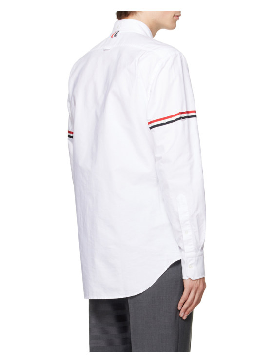 Image 8 of Thom Browne Stripe Detailed Long-Sleeved Shirt