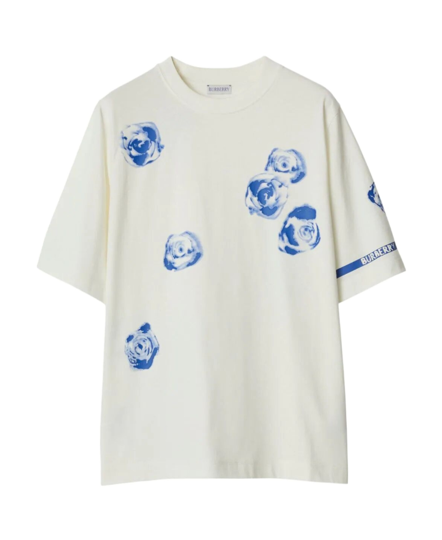 【送料&関税込】Burberry Floral Logo T-shirt Burberry Floral Printed Crewneck T-Shirt - SENSER