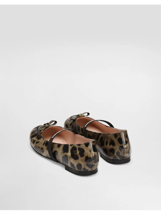 Image 3 of Dolce & Gabbana leopard-print ballet flats