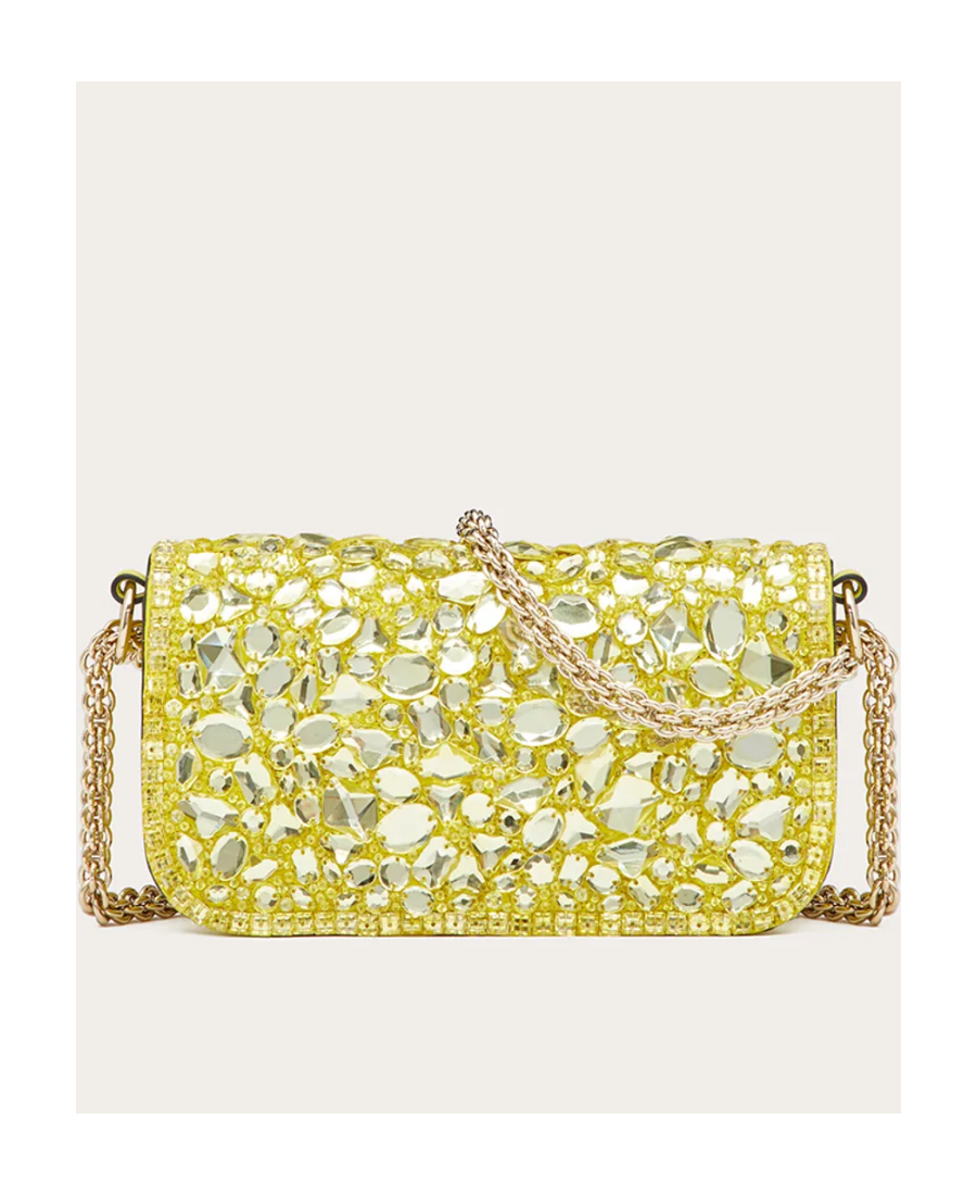 Valentino Locò Embellished Foldover Top Small Shoulder Bag - SENSER