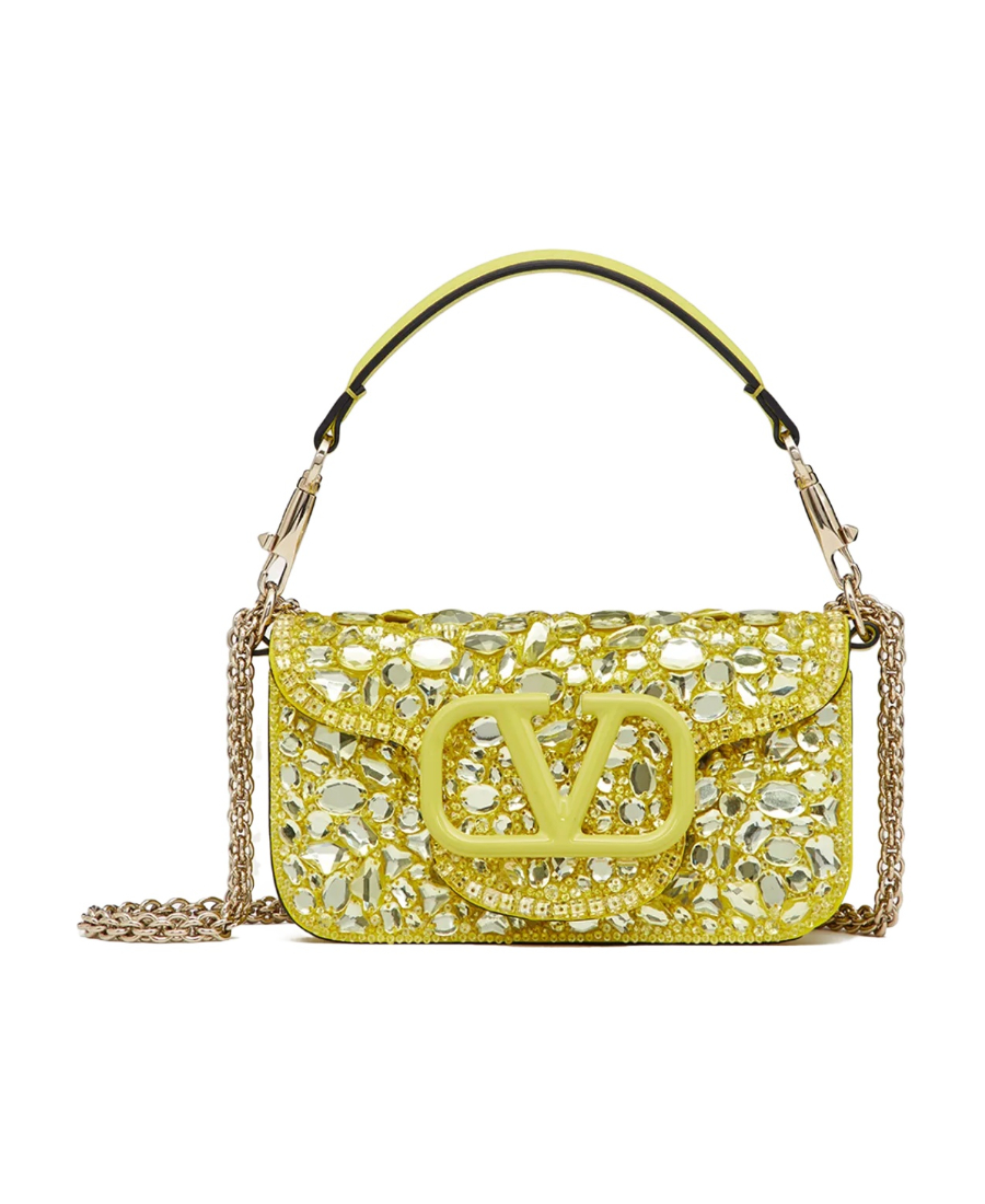 Valentino Locò Embellished Foldover Top Small Shoulder Bag - SENSER