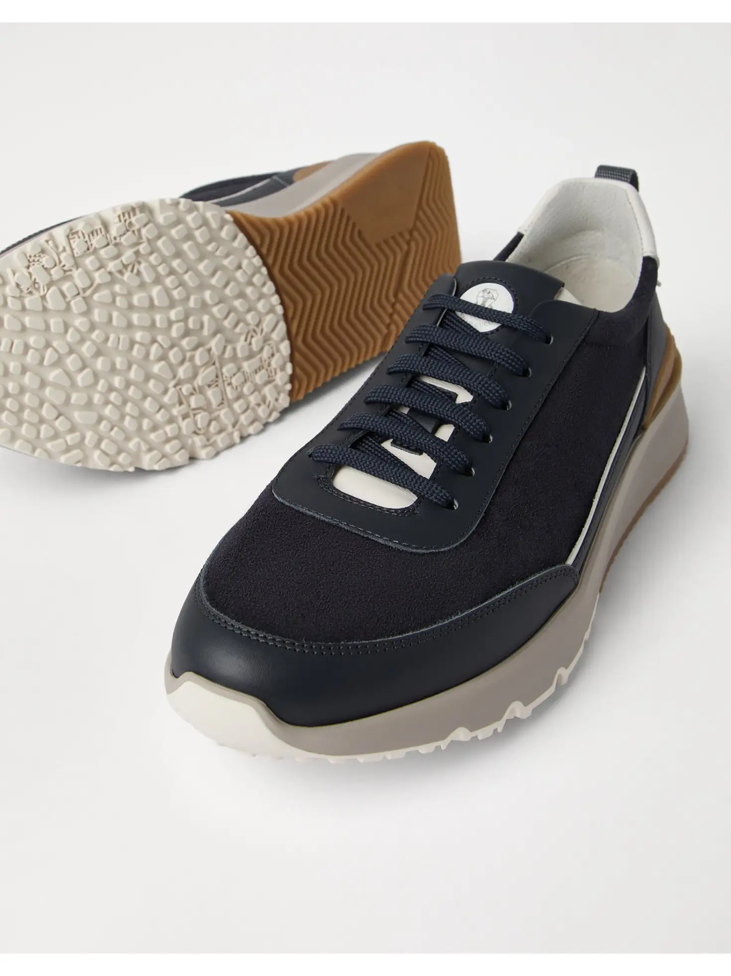 Brunello Cucinelli Logo Embossed Lace-Up Sneakers - SENSER