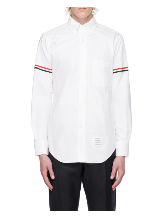 Image 4 of Thom Browne Stripe Detailed Long-Sleeved Shirt