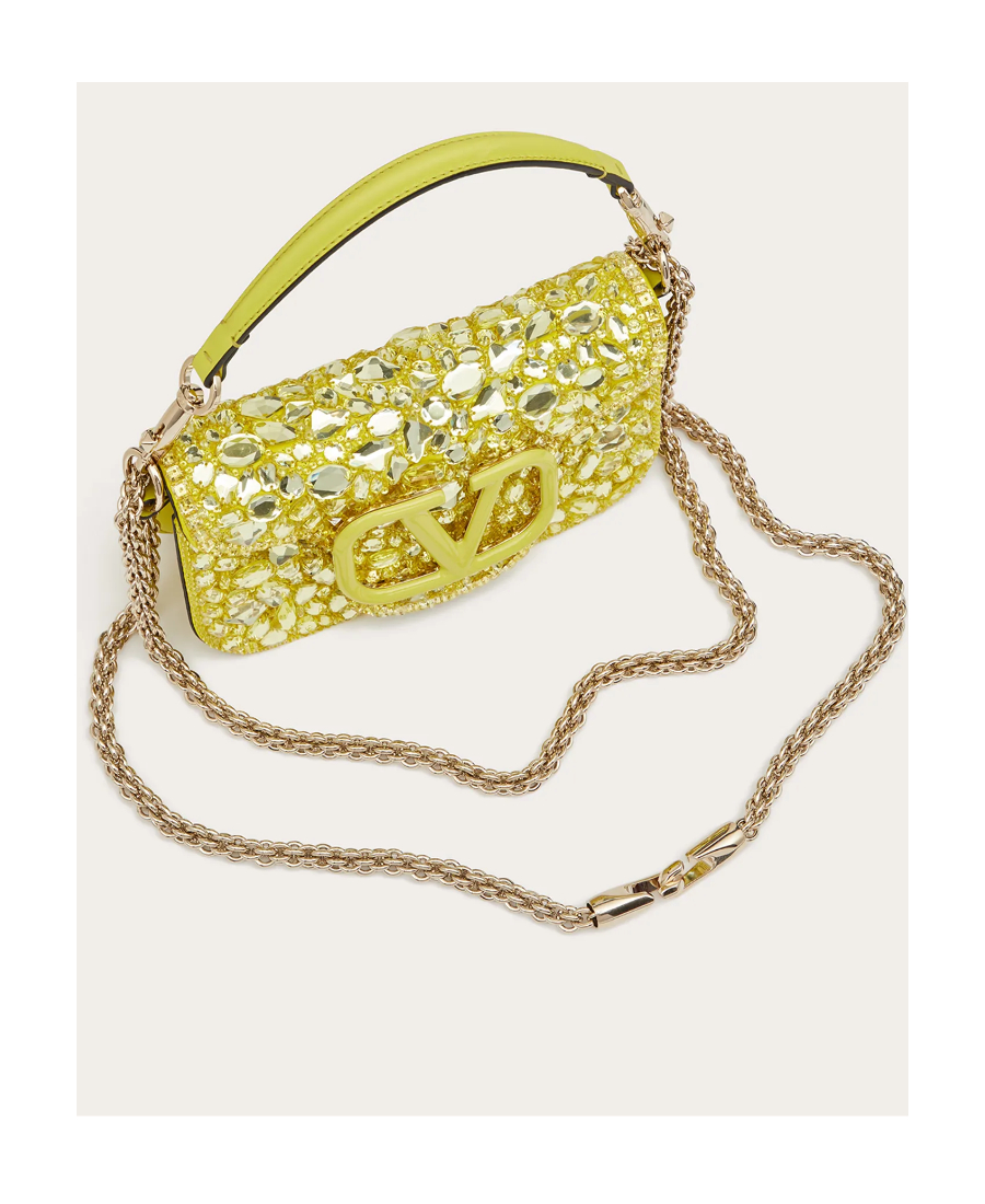 Valentino Locò Embellished Foldover Top Small Shoulder Bag - SENSER
